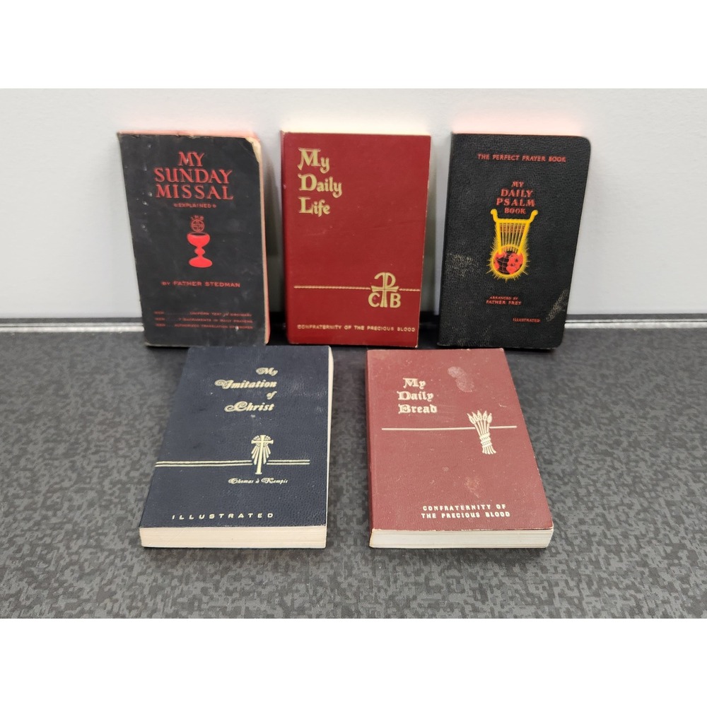 Lot of (5) Confraternity of the Precious Blood Religious Books Vintage Good